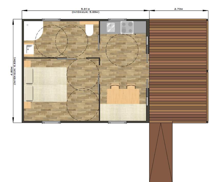 Grane Lodges Du Camping Les 4 Saisons מראה חיצוני תמונה